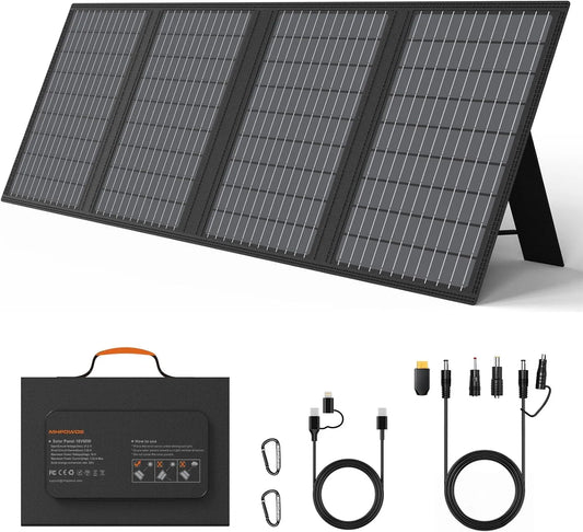 Solarmodul und Photovoltaikpanel, faltbar, 60W, mit USB-C, für Camping und Wohnmobil