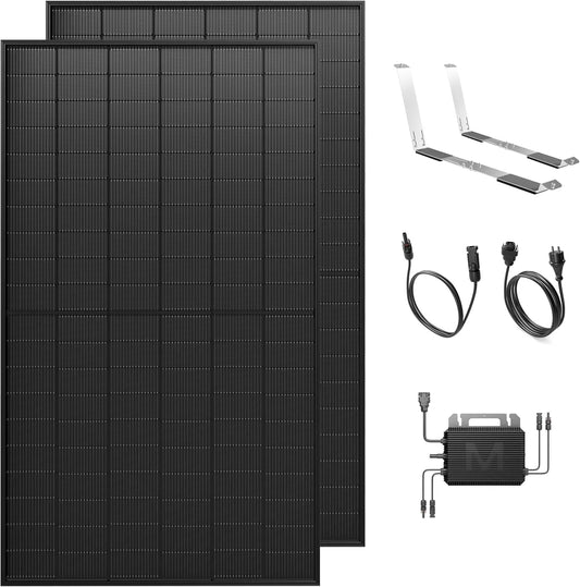 Balkonkraftwerk-Komplettset und Photovoltaiksystem, 1000W, 800W, 500W, bifazial