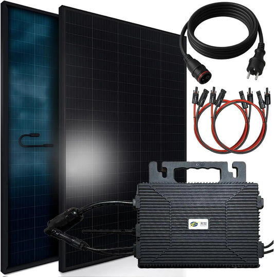 Balkonkraftwerk-Komplettset und Photovoltaiksystem, 920W, 800W, 460W, 5m, bifazial, mit Bluetooth