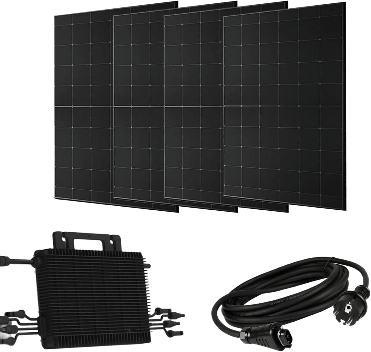 Hoymiles HMS-1600 Balkonkraftwerk-Komplettset und Photovoltaiksystem, 1840W, bifazial, 460W