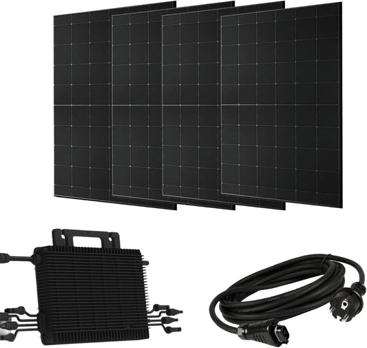 Hoymiles HMS-1600 Balkonkraftwerk-Komplettset und Photovoltaiksystem, 1840W, bifazial, 460W