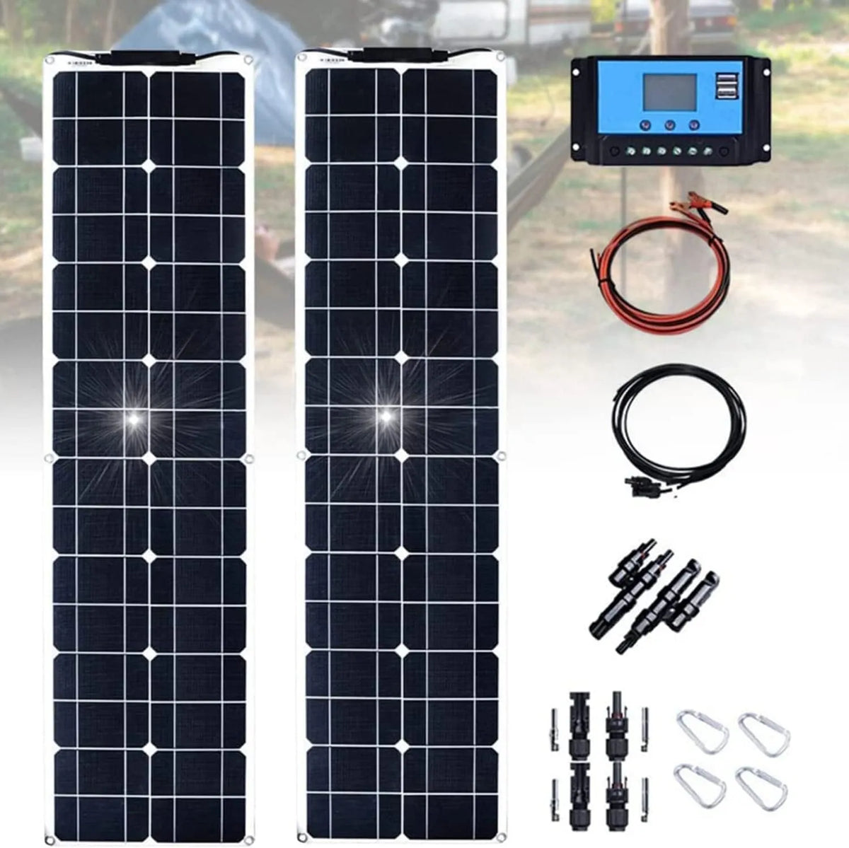 Solarmodul und Photovoltaikpanel, 400W, flexibel, monokristallin, 800W, 12V, 24V