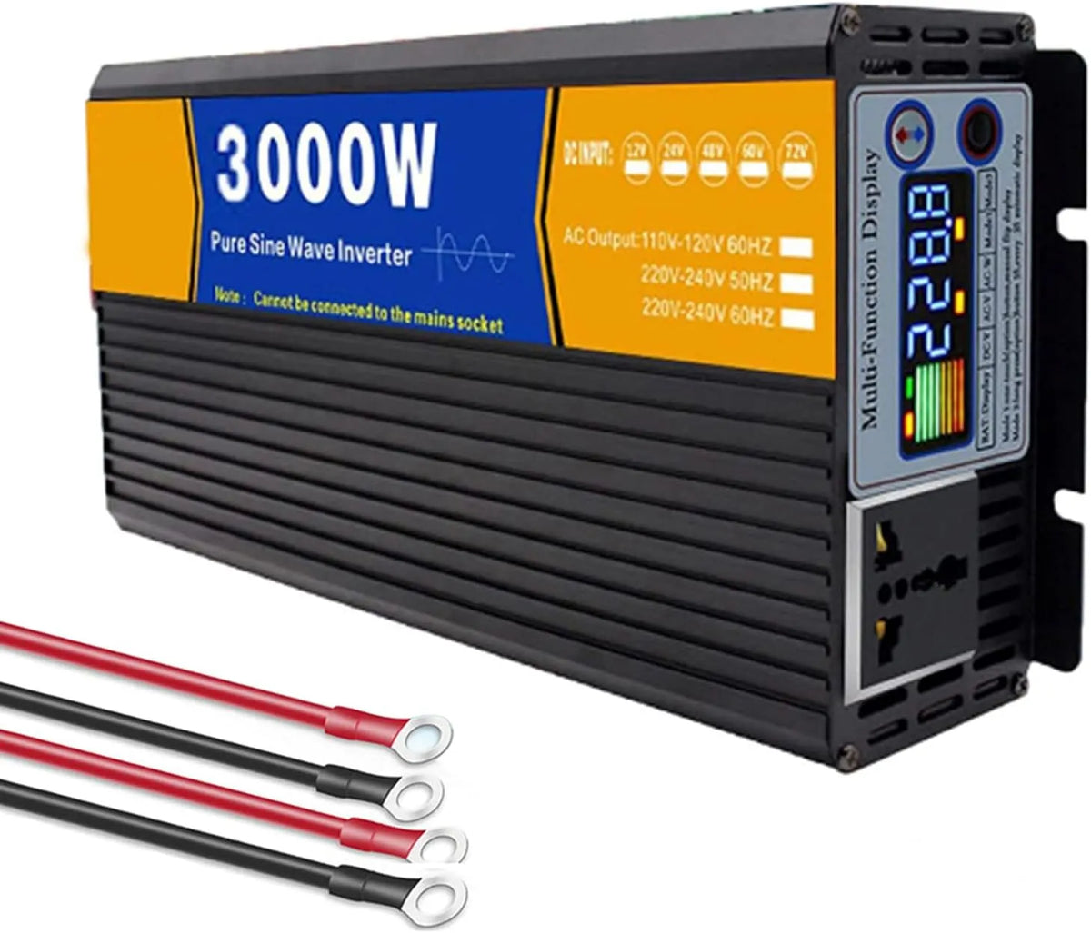 DC-AC-Wechselrichter und Spannungswandler, solarbetrieben, 12V, 72V, 120V, 240V, reine Sinuswelle