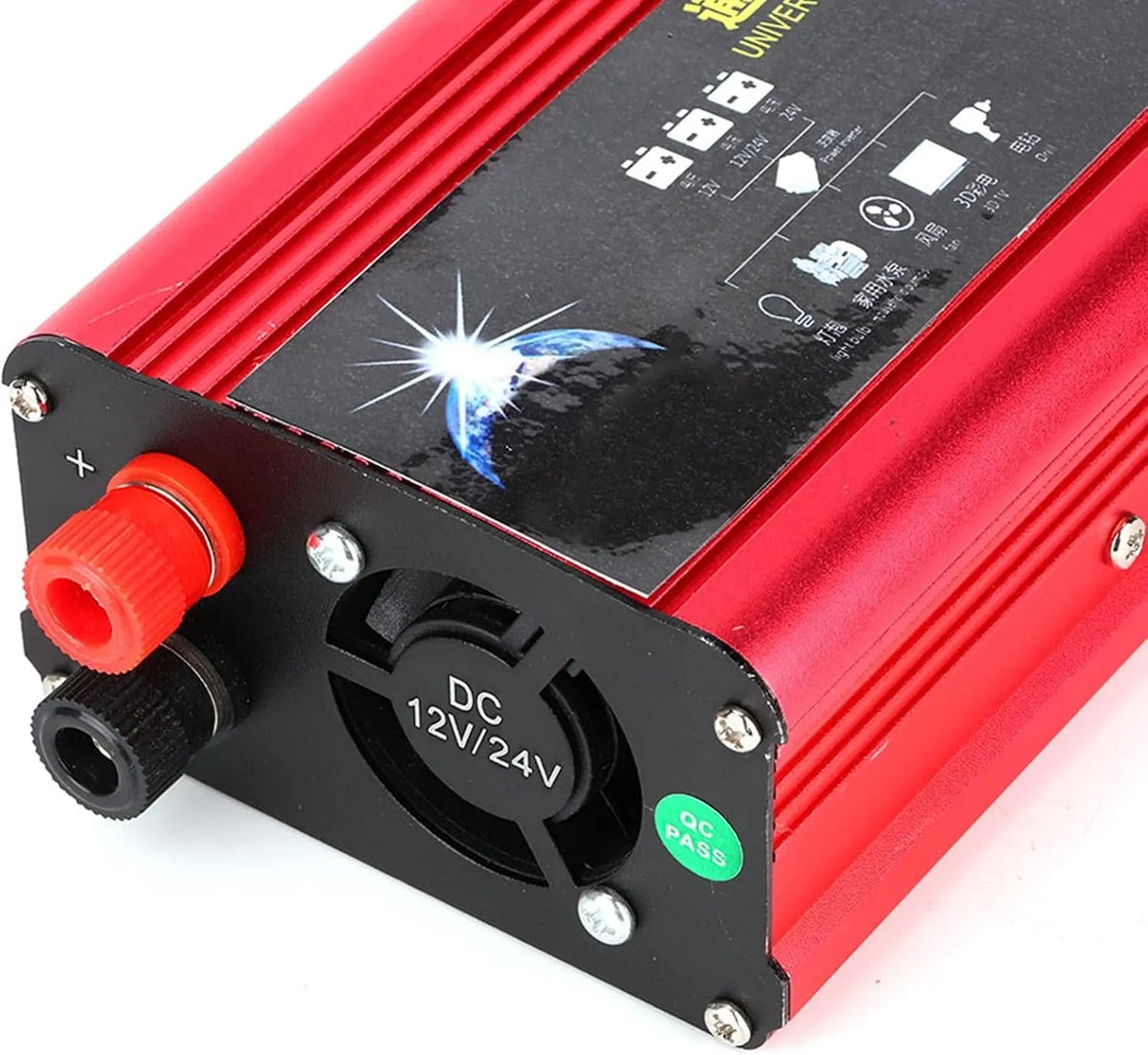 DC-AC-Wechselrichter und Spannungswandler, 1500 W, 12 V, für Camping und Wohnmobil, 24 V