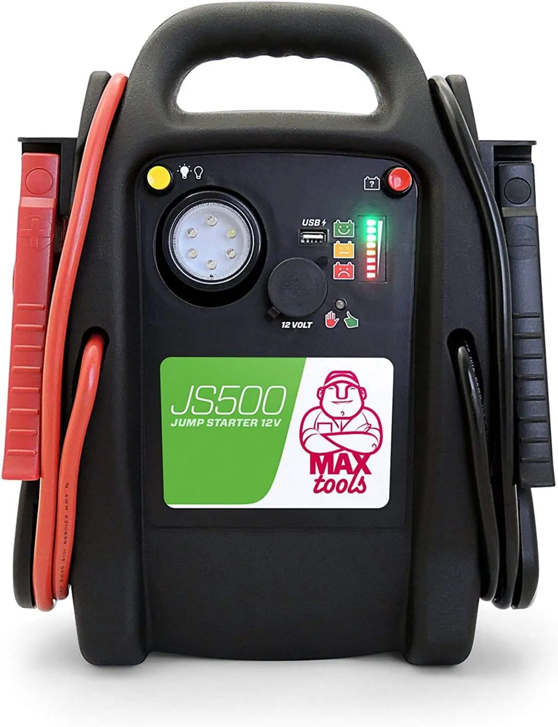 MAXTOOLS JS500 Schnelllade-Powerbank und Mobiler Zusatzakku, 22Ah, 12V, 2200A