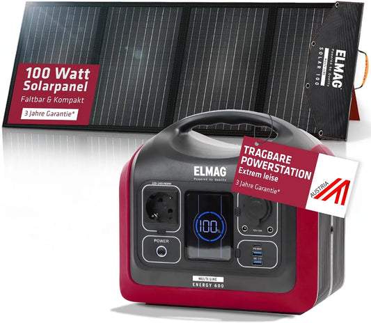LiFePO4 Tragbare Powerstation und Solargenerator, 100 595Wh, 230V, für Camping und Wohnmobil, solarbetrieben, faltbar