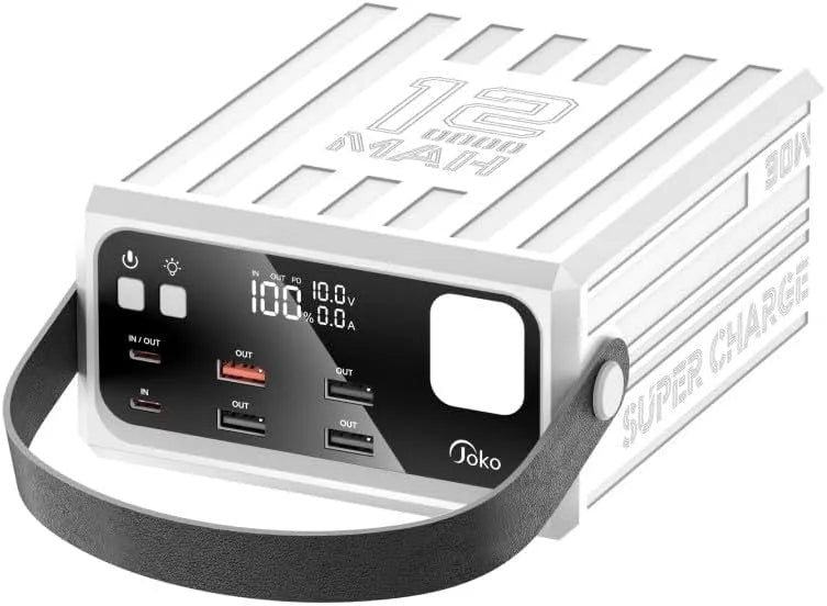 Schnelllade-Powerbank und Mobiler Zusatzakku, 120000mAh, 444Wh, 372Wh, 30W, mit USB-C, Schnellladefunktion
