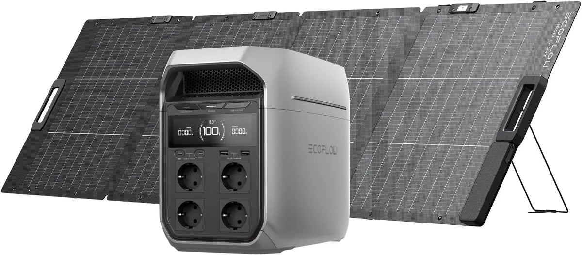 EF ECOFLOW DELTA 3 Plus Tragbare Tragbare Powerstation und Solargenerator, solarbetrieben, 1024 Wh, 220 W, 000 W, für Camping und Wohnmobil