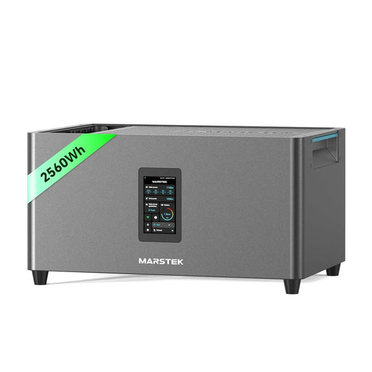 Balkonkraftwerk-Komplettset und Photovoltaiksystem, mit MPPT-Regler, 2,56 kWh, 2400 W, 800 W