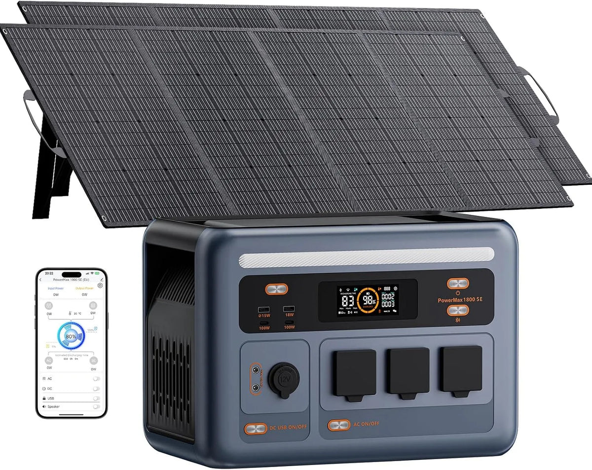 Tragbare Powerstation und Solargenerator, solarbetrieben