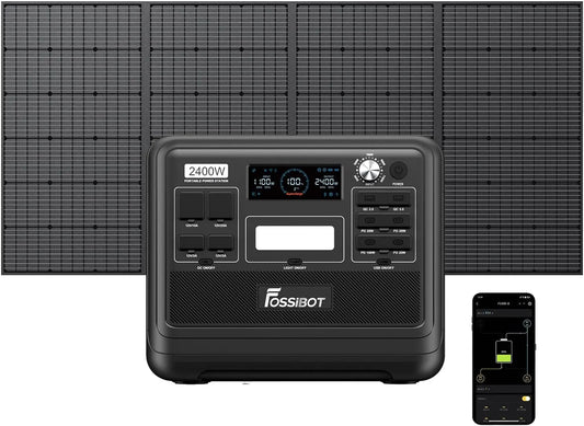 Solargenerator F2400 Tragbare Powerstation und Solargenerator, 2040Wh, 200W, 2400W, 230V, solarbetrieben, Schuko-Anschluss