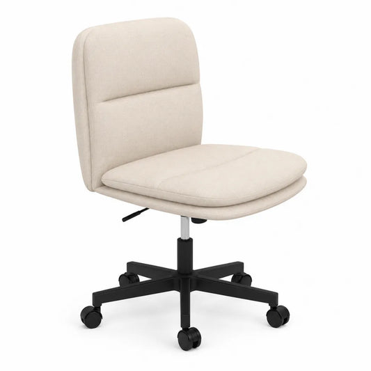 Bürostuhl Polyestergewebe Beige Höhenverstellbar
