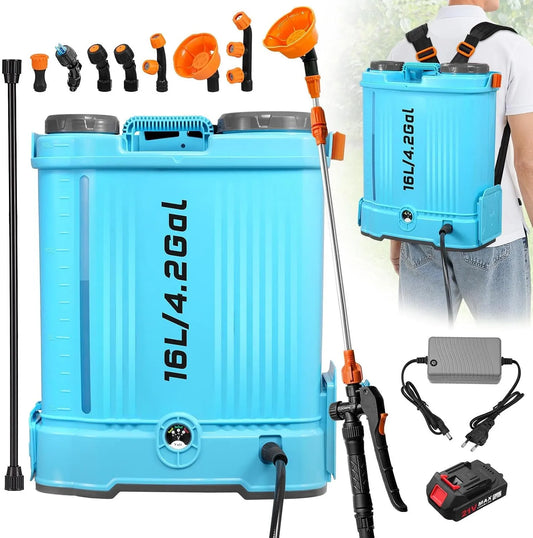 Drucksprühgerät und Rückenspritze, 100 PSI, 7Bar, 2000mAh, 21V