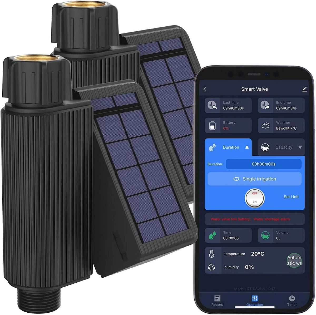 Solarmodul und Photovoltaikpanel, mit WLAN, IP65, für Gartenbewässerung