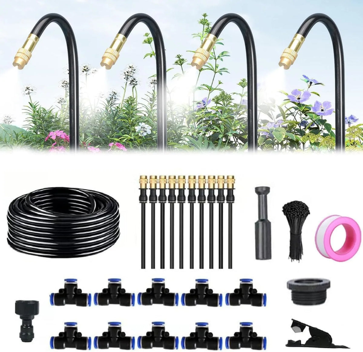 Automatisches Bewässerungssystem und Tropfbewässerungsset, für Gartenbewässerung