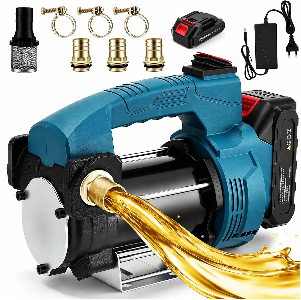 Kraftstoff-Transferpumpe und Dieselpumpe, 40L/min, für Boot und Bordstrom, mit Akku, selbstansaugend