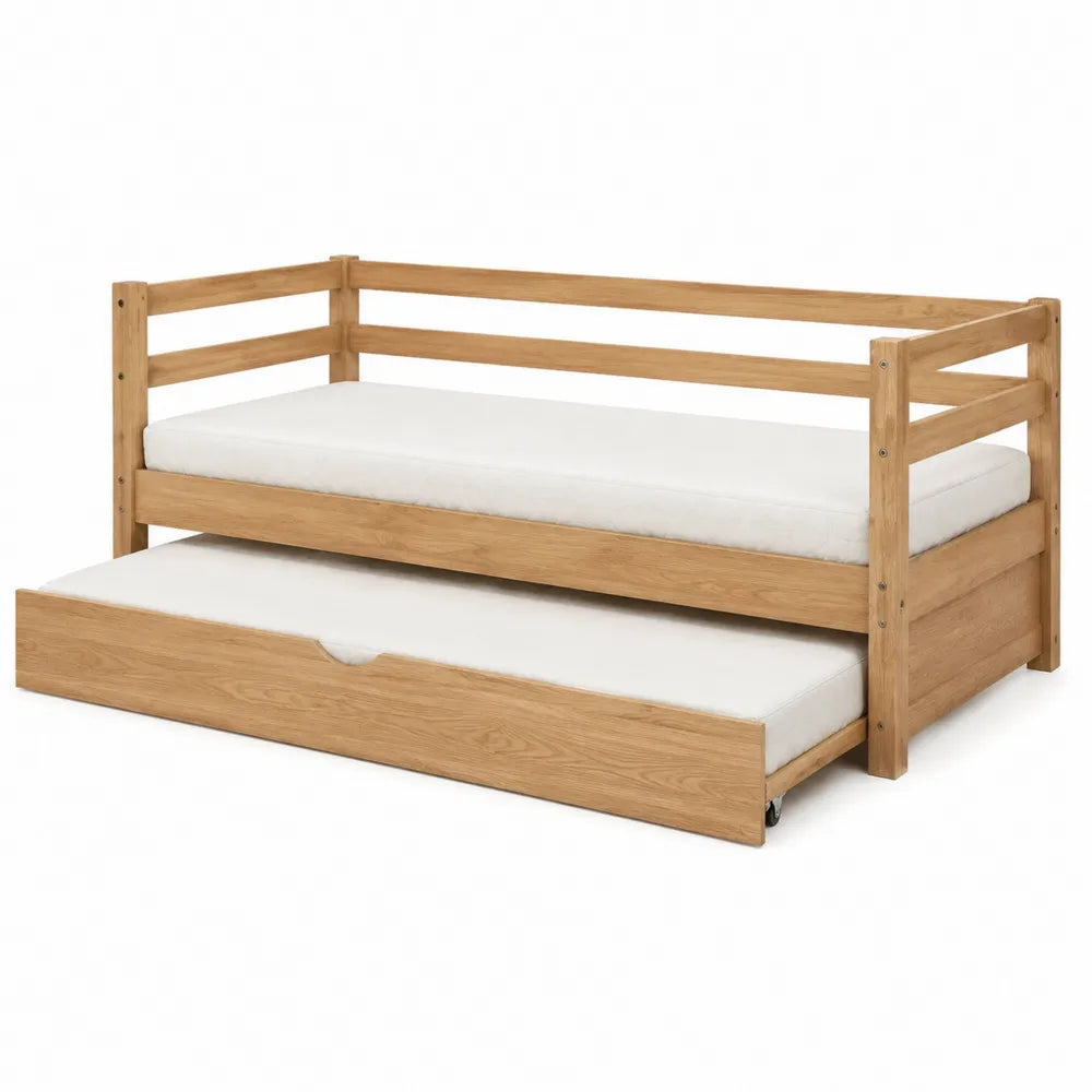 Holztagesbett mit ausziehbarem Bett 200x90 cm