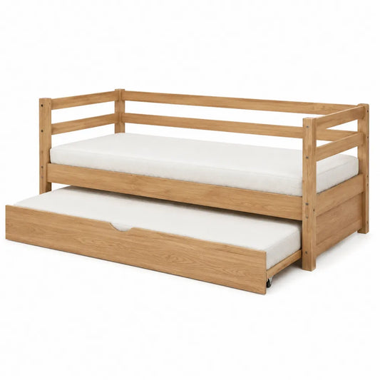 Holztagesbett mit ausziehbarem Bett 200x90 cm