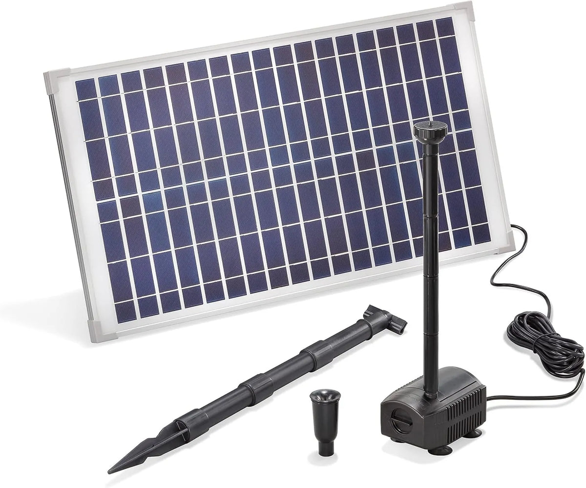 Solar-Teichpumpe und Springbrunnenpumpe, 875l/h, 25 W, für Gartenteich und Wasserspiel