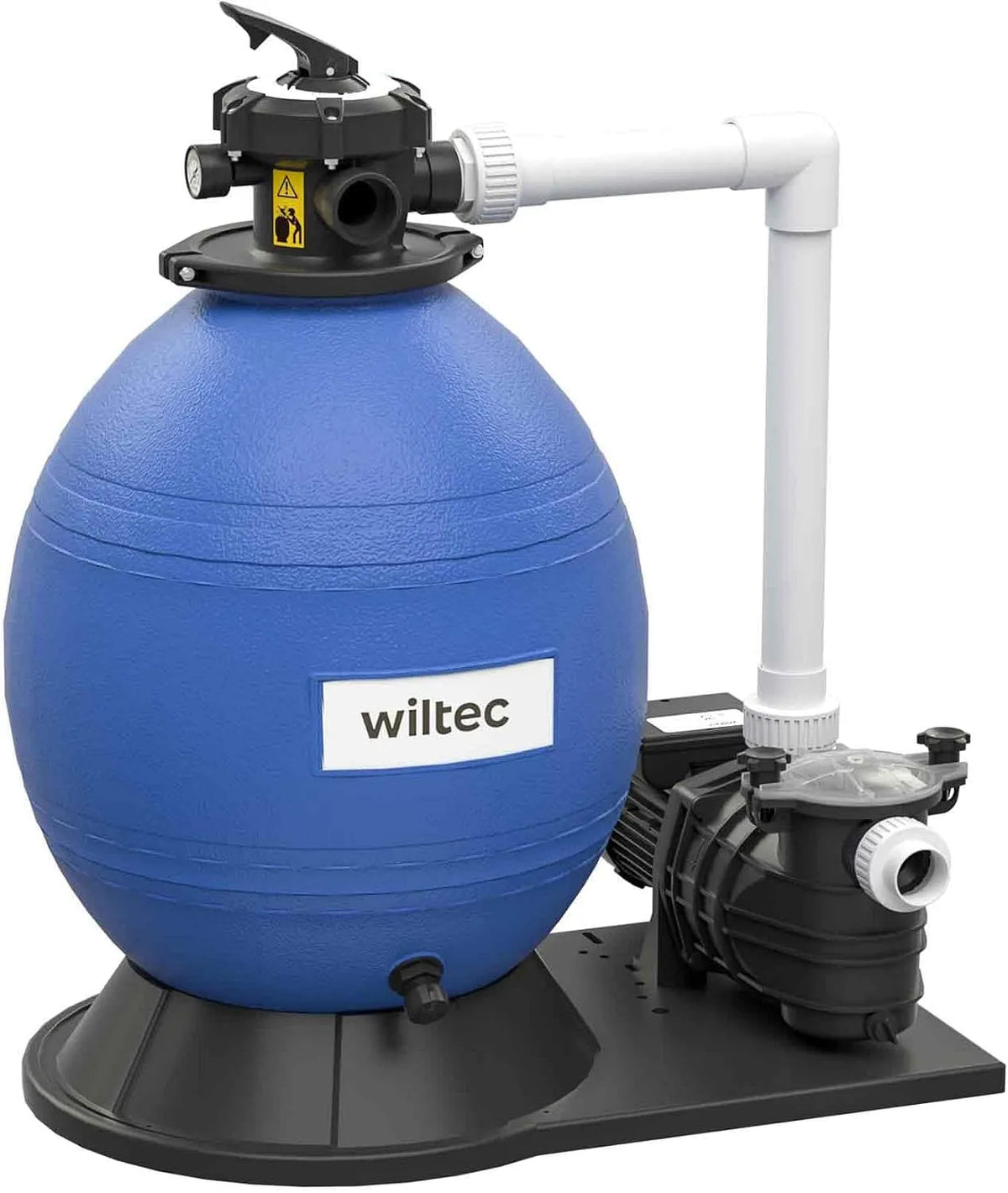 Wiltec Sandfilteranlage für Pools und Pool-Umwälzpumpe, 750 W, 20000 l/h, 71l, selbstansaugend, für Poolfiltration und Wasserumwälzung
