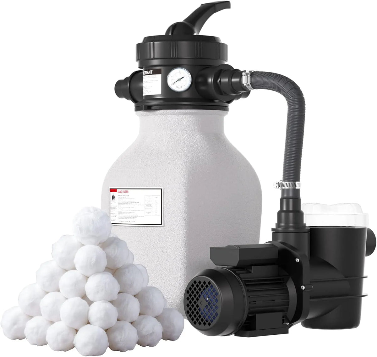Sandfilteranlage für Pools und Pool-Umwälzpumpe, 6 m³/h, für Poolfiltration und Wasserumwälzung